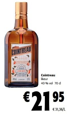 Promoties Cointreau likeur - Cointreau - Geldig van 02/11/2023 tot 14/11/2023 bij Colruyt
