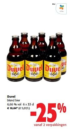 Promoties Duvel blond bier - Duvel - Geldig van 02/11/2023 tot 14/11/2023 bij Colruyt