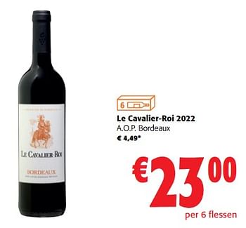 Promoties Le cavalier-roi 2022 a.o.p. bordeaux - Rode wijnen - Geldig van 02/11/2023 tot 14/11/2023 bij Colruyt