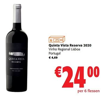 Promoties Quinta vista reserva 2020 vinho regional lisboa portugal - Rode wijnen - Geldig van 02/11/2023 tot 14/11/2023 bij Colruyt
