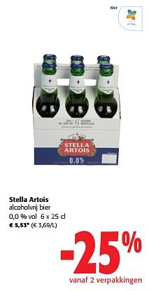 Promoties Stella artois alcoholvrij bier - Stella Artois - Geldig van 02/11/2023 tot 14/11/2023 bij Colruyt