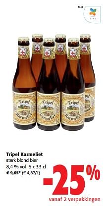 Promoties Tripel karmeliet sterk blond bier - TRipel Karmeliet - Geldig van 02/11/2023 tot 14/11/2023 bij Colruyt
