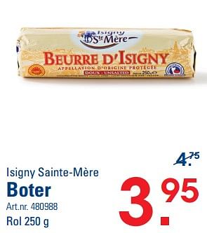 Promoties Boter - Isigny Sainte Mère - Geldig van 26/10/2023 tot 13/11/2023 bij Sligro