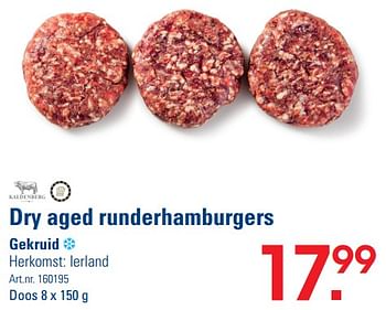 Promoties Dry aged runderhamburgers gekruid - Kaldenberg - Geldig van 26/10/2023 tot 13/11/2023 bij Sligro