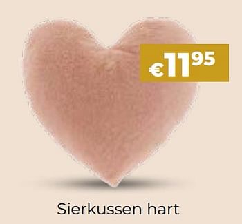 Promoties Sierkussen hart - Huismerk - Euroshop - Geldig van 24/10/2023 tot 31/12/2023 bij Euro Shop