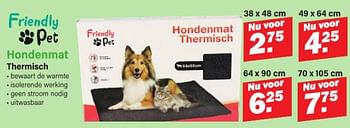 Promoties Hondenmat thermisch - Friendly pet - Geldig van 29/10/2023 tot 19/11/2023 bij Van Cranenbroek