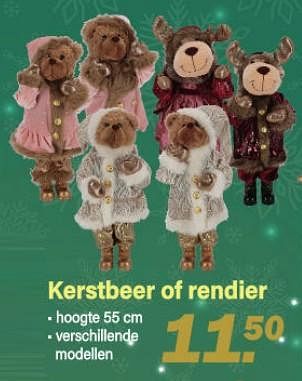 Promoties Kerstbeer of rendier - Huismerk - Van Cranenbroek - Geldig van 29/10/2023 tot 19/11/2023 bij Van Cranenbroek
