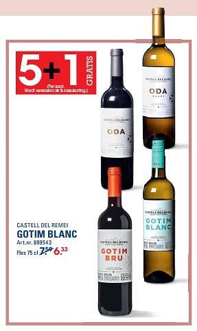 Promoties Castell del remei gotim blanc - Witte wijnen - Geldig van 26/10/2023 tot 13/11/2023 bij Sligro