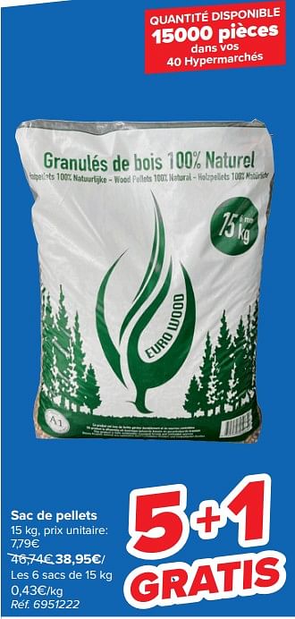 Sac discount pellet carrefour