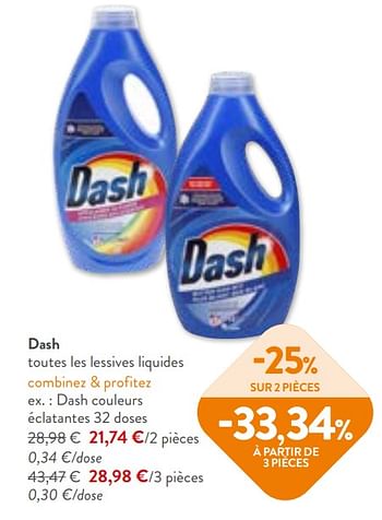 Promotions : dash couleurs éclatantes - Dash - Valide de 02/11/2023 à 14/11/2023 chez OKay