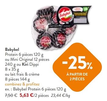 Promotions Babybel protein - Babybel - Valide de 02/11/2023 à 14/11/2023 chez OKay