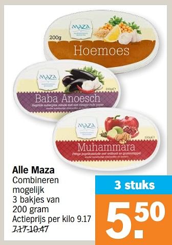 Promoties Alle maza - Maza - Geldig van 06/11/2023 tot 12/11/2023 bij Albert Heijn