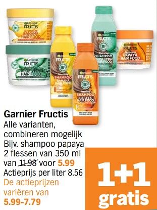 Promoties Garnier fructis shampoo papaya - Garnier - Geldig van 06/11/2023 tot 12/11/2023 bij Albert Heijn