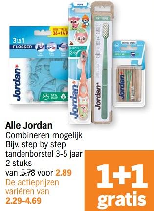 Promoties Jordan step by step tandenborstel - Jordan - Geldig van 06/11/2023 tot 12/11/2023 bij Albert Heijn