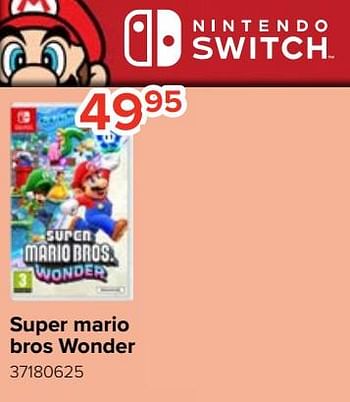 Promoties Super mario bros wonder - Nintendo - Geldig van 20/10/2023 tot 06/12/2023 bij Euro Shop