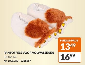 Promoties Pantoffels voor volwassenen - Huismerk - Fun - Geldig van 08/11/2023 tot 12/11/2023 bij Fun