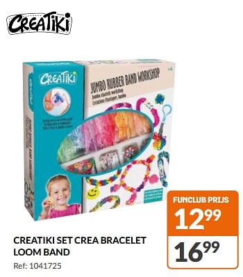 Promoties Creatiki set crea bracelet loom band - Creatiki - Geldig van 08/11/2023 tot 12/11/2023 bij Fun