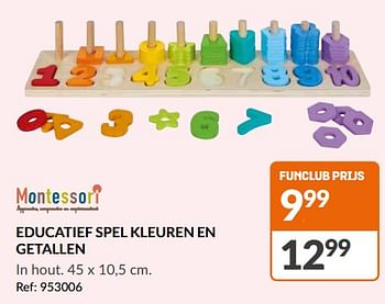 Promoties Educatief spel kleuren en getallen - Montessori - Geldig van 08/11/2023 tot 12/11/2023 bij Fun