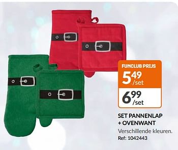 Promoties Set pannenlap + ovenwant - Huismerk - Fun - Geldig van 08/11/2023 tot 12/11/2023 bij Fun