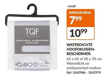 Promoties Waterdichte hoofdkussenbeschermer - TQF - Geldig van 08/11/2023 tot 12/11/2023 bij Fun