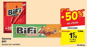 Promotions Cigares - Bifi - Valide de 31/10/2023 à 13/11/2023 chez Carrefour