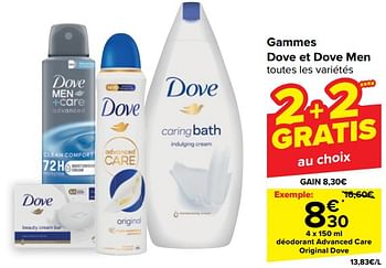 Promotions Déodorant advanced care original dove - Dove - Valide de 31/10/2023 à 13/11/2023 chez Carrefour