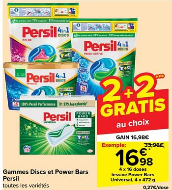 Promotions Lessive power bars universal - Persil - Valide de 31/10/2023 à 13/11/2023 chez Carrefour