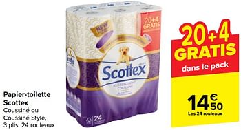Promotions Papier-toilette scottex - Scottex - Valide de 31/10/2023 à 13/11/2023 chez Carrefour