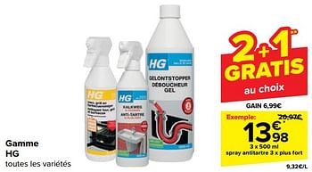 Promotions Spray antitartre 3 x plus fort - HG - Valide de 31/10/2023 à 13/11/2023 chez Carrefour