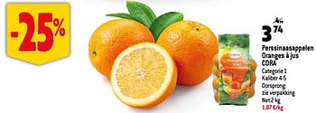 Promoties Perssinaasappelen oranges à jus cora - Huismerk - Smatch - Geldig van 08/11/2023 tot 14/11/2023 bij Smatch