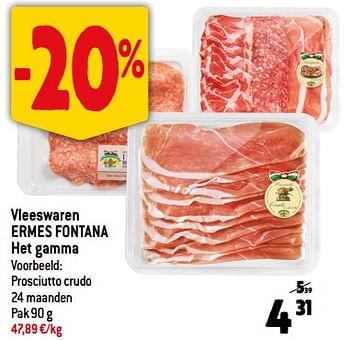 Promoties Vleeswaren ermes fontana - Ermes Fontana - Geldig van 08/11/2023 tot 14/11/2023 bij Smatch