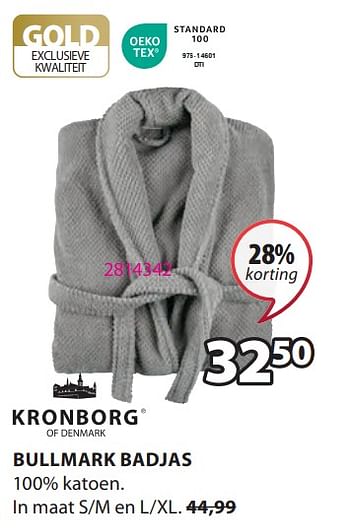 Promoties Bullmark badjas - Kronborg - Geldig van 06/11/2023 tot 26/11/2023 bij Jysk