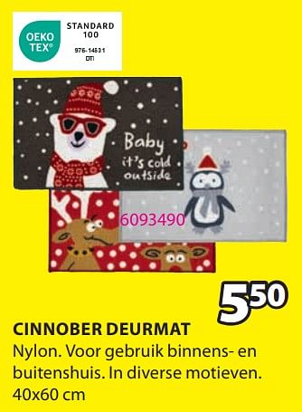 Promoties Cinnober deurmat - Huismerk - Jysk - Geldig van 06/11/2023 tot 26/11/2023 bij Jysk