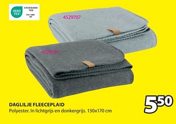 Promoties Daglilje fleeceplaid - Huismerk - Jysk - Geldig van 06/11/2023 tot 26/11/2023 bij Jysk