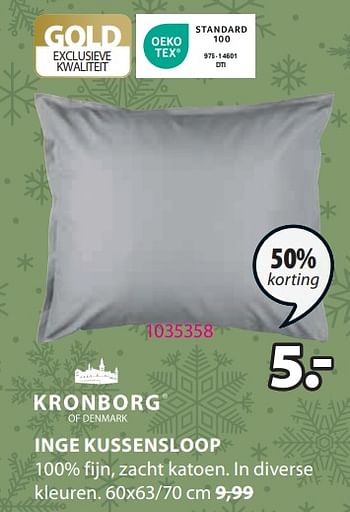 Promoties Inge kussensloop - Kronborg - Geldig van 06/11/2023 tot 26/11/2023 bij Jysk