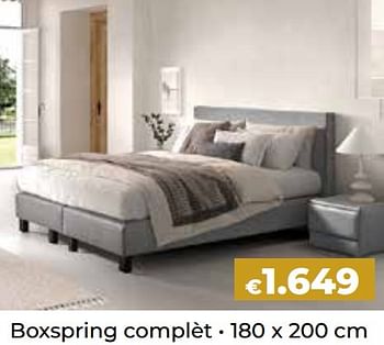 Promotions Boxspring complèt - Produit Maison - Euroshop - Valide de 24/10/2023 à 31/12/2023 chez Euro Shop