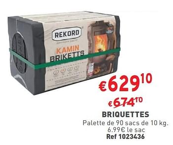 Promotions Briquettes - Rekord - Valide de 08/11/2023 à 13/11/2023 chez Trafic