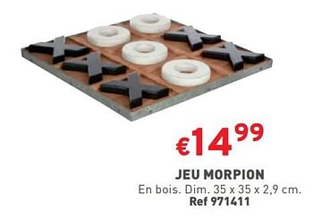 Promotions Jeu morpion - Produit maison - Trafic  - Valide de 08/11/2023 à 13/11/2023 chez Trafic