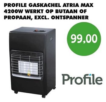 Promoties Profile gaskachel atria max - Profile - Geldig van 07/11/2023 tot 30/11/2023 bij Bouwcenter Frans Vlaeminck