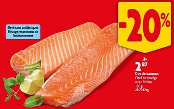 Promotions Dos de saumon - Produit maison - Match - Valide de 08/11/2023 à 14/11/2023 chez Match