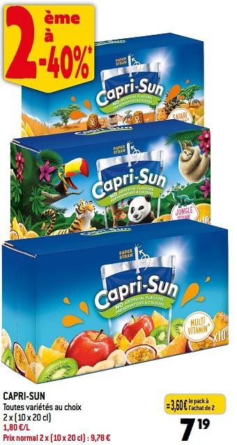 Promotions Capri-sun - Capri-Sun - Valide de 08/11/2023 à 14/11/2023 chez Match