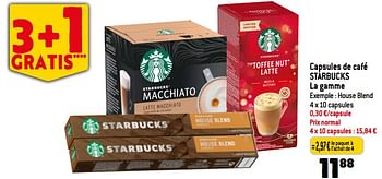 Promotions Capsules de café starbucks - Starbucks - Valide de 08/11/2023 à 14/11/2023 chez Match