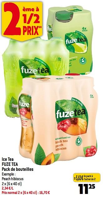 Promotions Ice tea fuze tea - FuzeTea - Valide de 08/11/2023 à 14/11/2023 chez Match