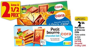 Promotions Petit beurre et ultra-croc cora - Produit maison - Match - Valide de 08/11/2023 à 14/11/2023 chez Match