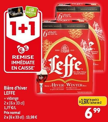 Promotions Bière d’hiver leffe - Leffe - Valide de 08/11/2023 à 14/11/2023 chez Match