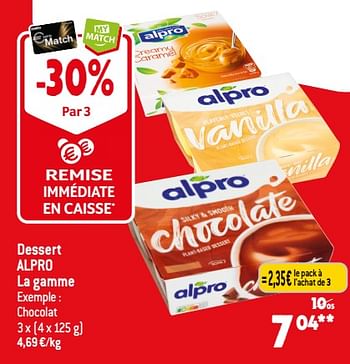 Promotions Dessert alpro - Alpro - Valide de 08/11/2023 à 14/11/2023 chez Match