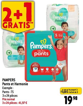 Promotions Pampers pants et harmonie - Pampers - Valide de 08/11/2023 à 14/11/2023 chez Match