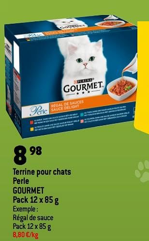 Promotions Terrine pour chats perle gourmet - Purina - Valide de 08/11/2023 à 14/11/2023 chez Match