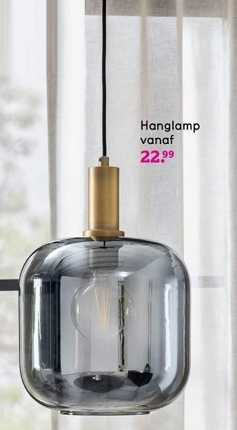 Promoties Hanglamp - Huismerk - Leen Bakker - Geldig van 17/10/2023 tot 07/04/2024 bij Leen Bakker