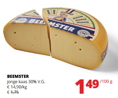 Promoties Beemster jonge kaas - Beemster - Geldig van 02/11/2023 tot 15/11/2023 bij Spar (Colruytgroup)